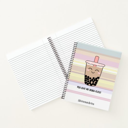 Niedliches Boba Milk Tee Pub Notebook Notizblock (Innenseite)