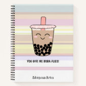 Niedliches Boba Milk Tee Pub Notebook Notizblock (Vorderseite)