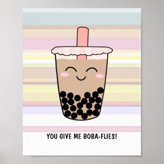 Niedliches Boba Milk Tee Pun Poster