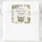 Niedliches Bobcat Woodland Vielen Dank zum Geburts Quadratischer Aufkleber (Tasche)