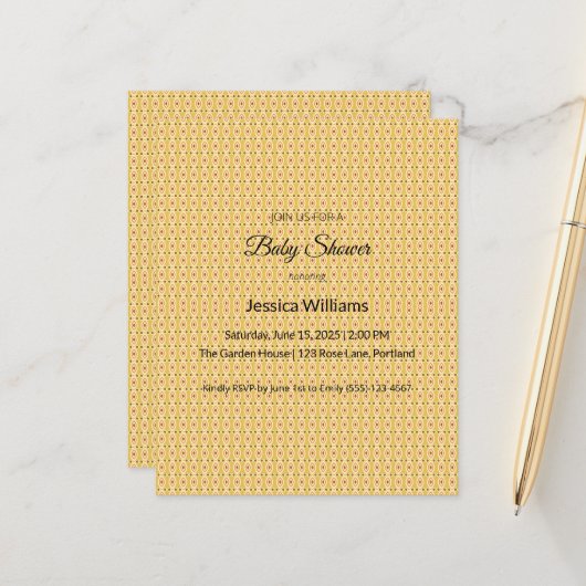 Niedliches Boho Baby Duschgeschlecht neutral, anpa (Vorderseite/Rückseite Beispiel)