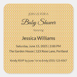 Niedliches Boho Baby Duschgeschlecht neutral, anpa Quadratischer Aufkleber