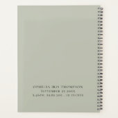 Niedliches Boho Baby plant Meilensteine Planer (Rückseite)