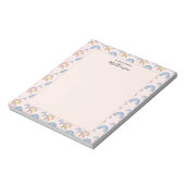 Niedliches Boho Blush Pink Rainbow Herz Notepad Notizblock (Rotiert)