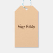 Niedliches Boho-Blütenkaninchen rund um die Uhr Geschenkanhänger (Rückseite)