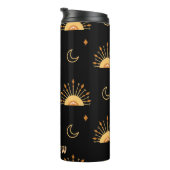 Niedliches Boho Celestial Nahtloses Muster Persona Thermosbecher (Nach rechts gedreht)