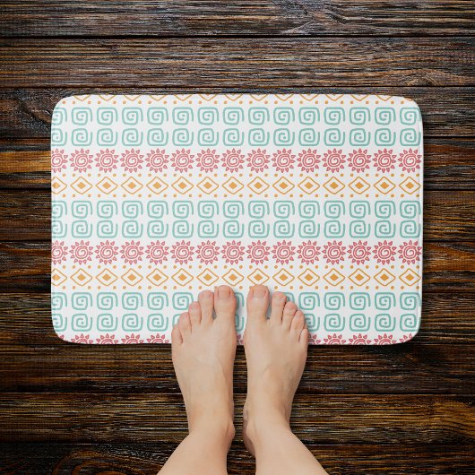 Niedliches boho chic geometrisches Muster Badematte