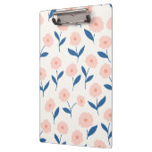 Niedliches Boho Chic Pink-Blume-Muster Klemmbrett (Links)