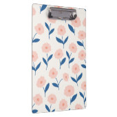 Niedliches Boho Chic Pink-Blume-Muster Klemmbrett (Rechts)