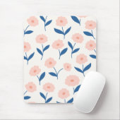 Niedliches Boho Chic Pink-Blume-Muster Mousepad (Mit Mouse)