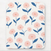 Niedliches Boho Chic Pink-Blume-Muster Mousepad (Vorne)