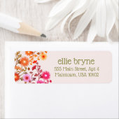 Niedliches Boho Country Pink Floral Label (Insitu)