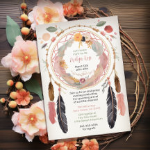 Niedliches Boho Dreamcatcher Baby Dusche Party