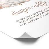 Niedliches Boho Elephant Babydusche Windeln Raffel Poster (Ecke)