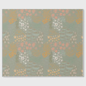 Niedliches Boho Floral Wrapping Paper Geschenkpapier (Flach)