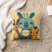 Niedliches boho florales Kaninchen Kissen (Decke)