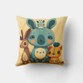 Niedliches boho florales Kaninchen Kissen (Rückseite)