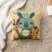 Niedliches boho florales Kaninchen Kissen (Decke)