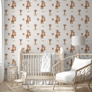 Niedliches Boho Giraffe Pattern Baby Girl Kinderzi Tapete