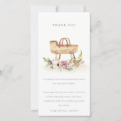 Niedliches Boho Kinderzimmer Rosa Bläserblässe Bab Dankeskarte (Vorderseite)