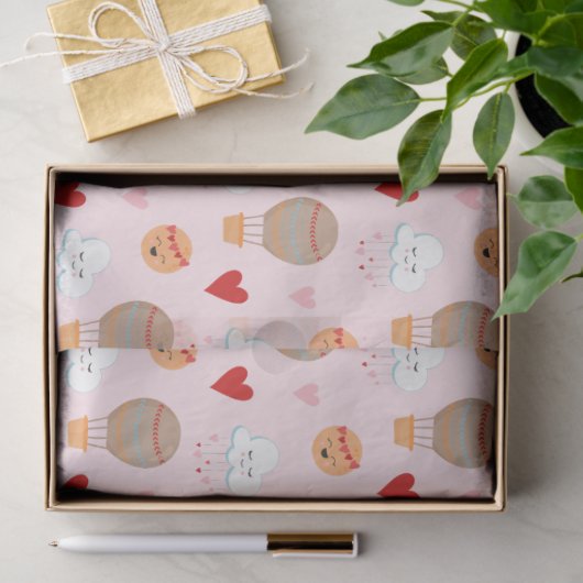 Niedliches Boho-Muster in Rosa Seidenpapier (Geschenk)