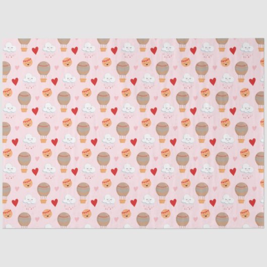 Niedliches Boho-Muster in Rosa Seidenpapier (Vorderseite)