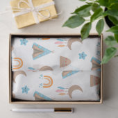 Niedliches Boho-Muster in Weiß Seidenpapier (Geschenk)