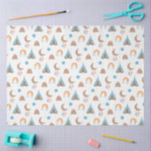 Niedliches Boho-Muster in Weiß Seidenpapier (Basteln)