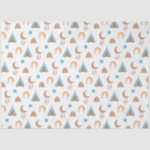 Niedliches Boho-Muster in Weiß