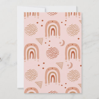 Niedliches boho-nahtloses Muster Einladung