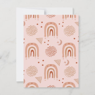 Niedliches boho-nahtloses Muster Postkarte