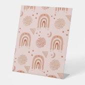 Niedliches boho-nahtloses Muster Sockelschild (Vorderseite)