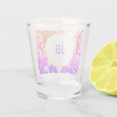Niedliches Boho Ombre Monogramm Shotglas Schnapsglas (Rückseite)