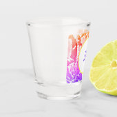 Niedliches Boho Ombre Monogramm Shotglas Schnapsglas (Links)