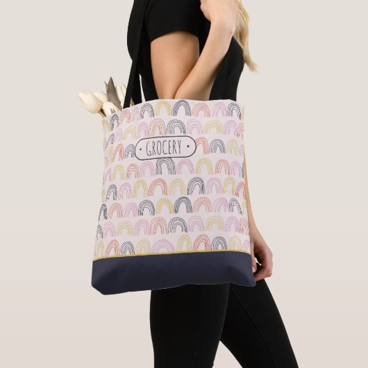 Niedliches Boho Rainbow Grocero Tasche (Von Nahem)