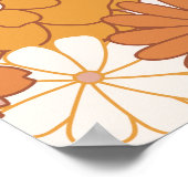 Niedliches Boho Retro Floral Brautparty Begrüßungs Poster (Ecke)