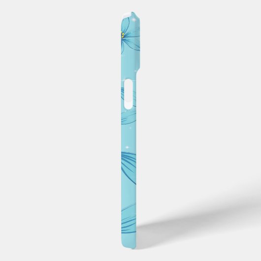 Niedliches boho Retroglühen Personalisiert blaues  Case-Mate iPhone Hülle (Rückseite / Rechts)