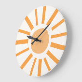 Niedliches Boho Sun-Kinderzimmer-Dekor Große Wanduhr (Winkel)