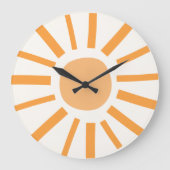 Niedliches Boho Sun-Kinderzimmer-Dekor Große Wanduhr (Vorderseite)