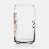Niedliches boho Wasserfarbe hippie Katzendesign Dosenglas (Links)