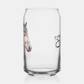 Niedliches boho Wasserfarbe Hippie Pferdedesign Dosenglas (Links)
