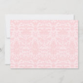 Niedliches bohrosafarbenes Rosa Bugbaby Dusche Fot Einladung (Rückseite)