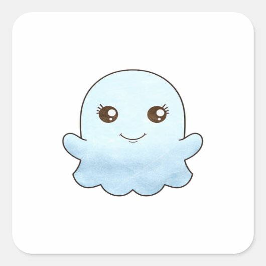 Niedliches Boo Design Trendy Einzigartig Quadratischer Aufkleber (Vorderseite)