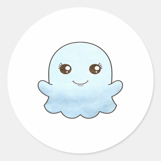 Niedliches Boo Design Trendy Einzigartig Runder Aufkleber (Vorderseite)