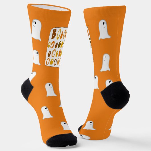 Niedliches 'BOO' Ghost Halloween Socken (Gewinkelt)
