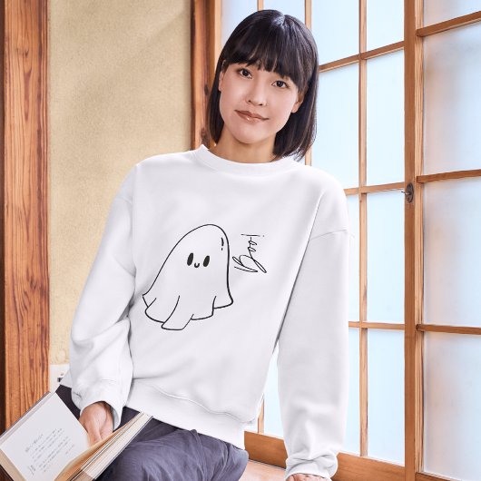 Niedliches Boo Ghost Illustration Halloween Sweats Sweatshirt