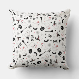 Niedliches Boo Spooky Ghost Halloween Pink Girl Kissen