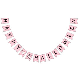 Niedliches Boo Spooky Ghost Halloween Pink Girl Wimpelkette