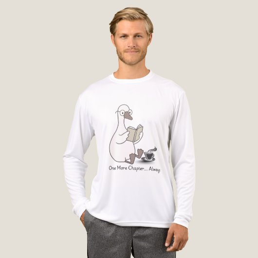Niedliches Booklet Duck Reading mit Coffee T-Shirt Tri-Blend Shirt (Vorderseite komplett)