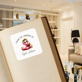 Niedliches Bookworm Book Stickers Personalisiertes